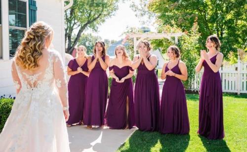 Bride with her bridesmaids 