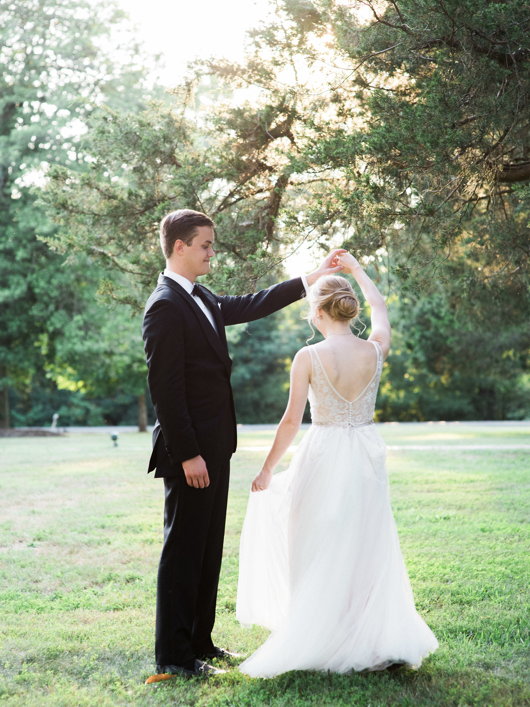 Beautiful Bride with husband on wedding day